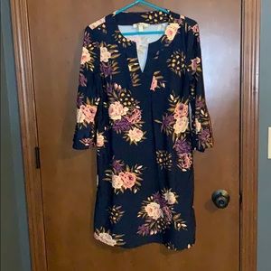 Navy floral dress